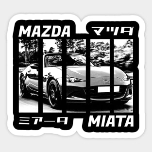 Mazda Miata MX-5 ND Black 'N White 3 (Black Version) Sticker